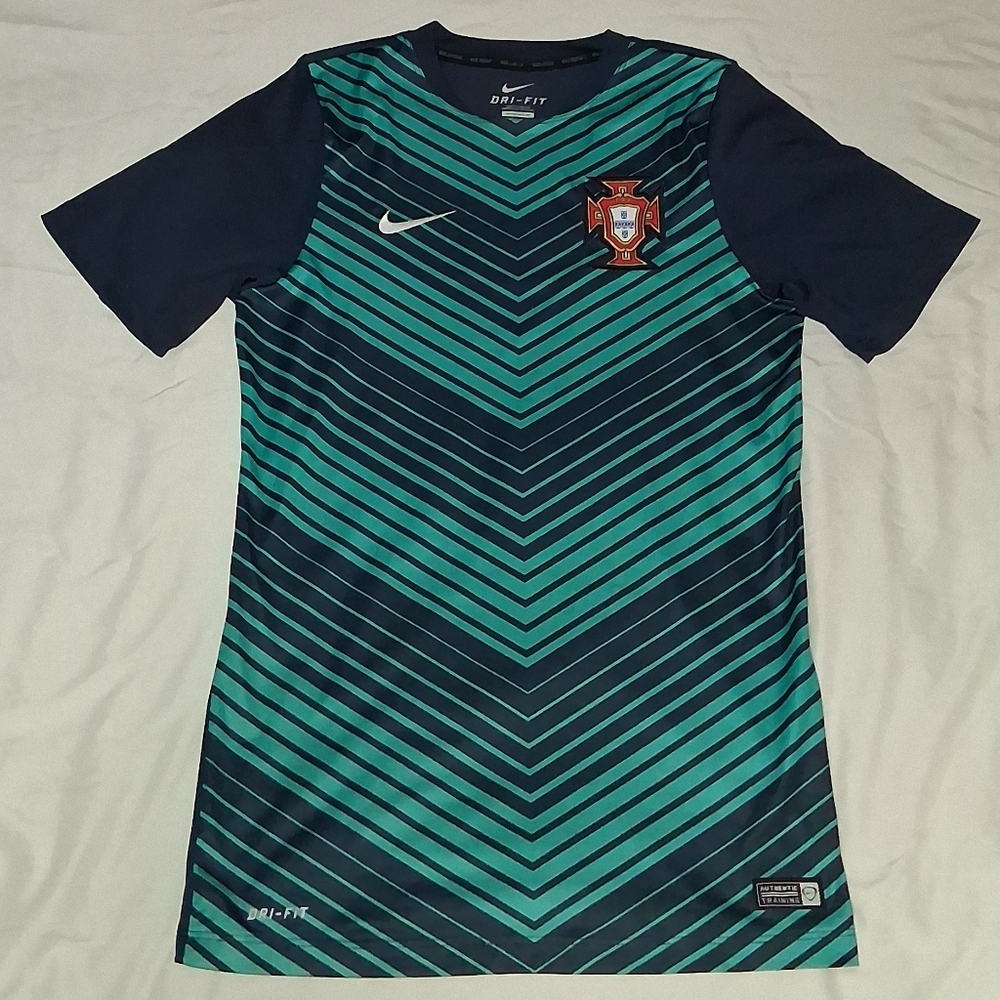 Nike Portugal Portuguese Authentic Football Federation Soccer Jersey Vintage